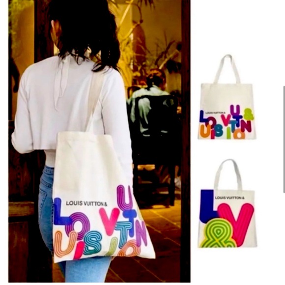 Louis Vuitton Novelty Canvas EcoTote Bag Exhibition 2022 Limited Edition NEW - Picture 3 of 6